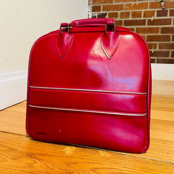 Vintage Colonial Bowling Bag RED Made In USA - Picture 1 of 16